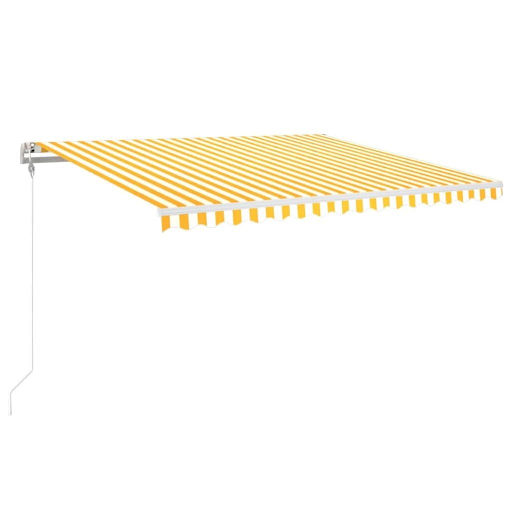 Automatycznie zwijana markiza, LED i czujnik wiatru, 450x350 cm Lumarko!