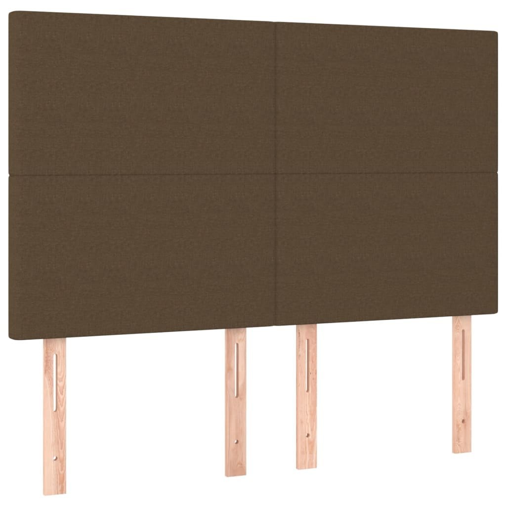 Zagłówek ciemnobrązowy 144x5x118/128 cm tkanina Lumarko!