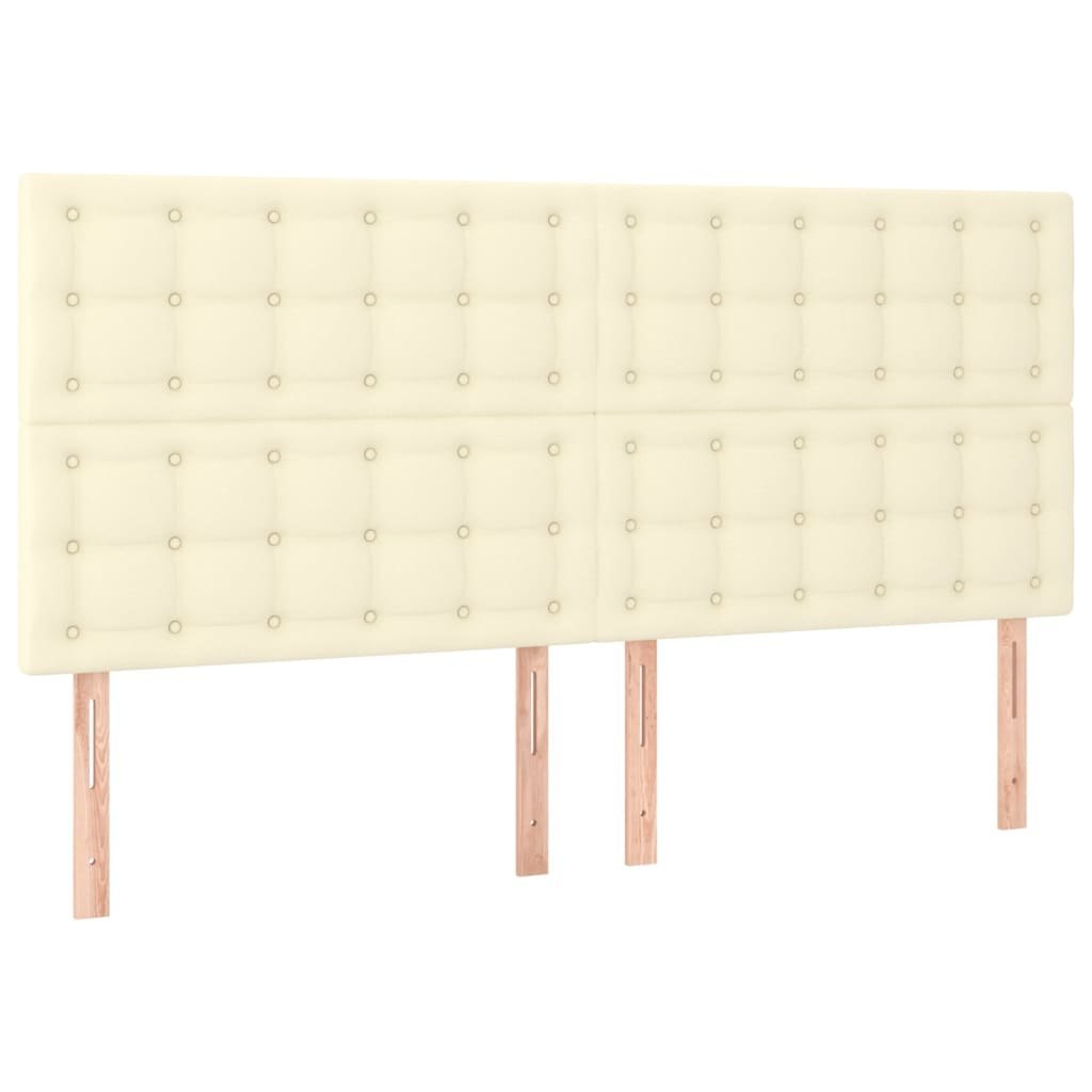 Zagłówek kremowy 180x5x118/128 cm skóra ekologiczna Lumarko!