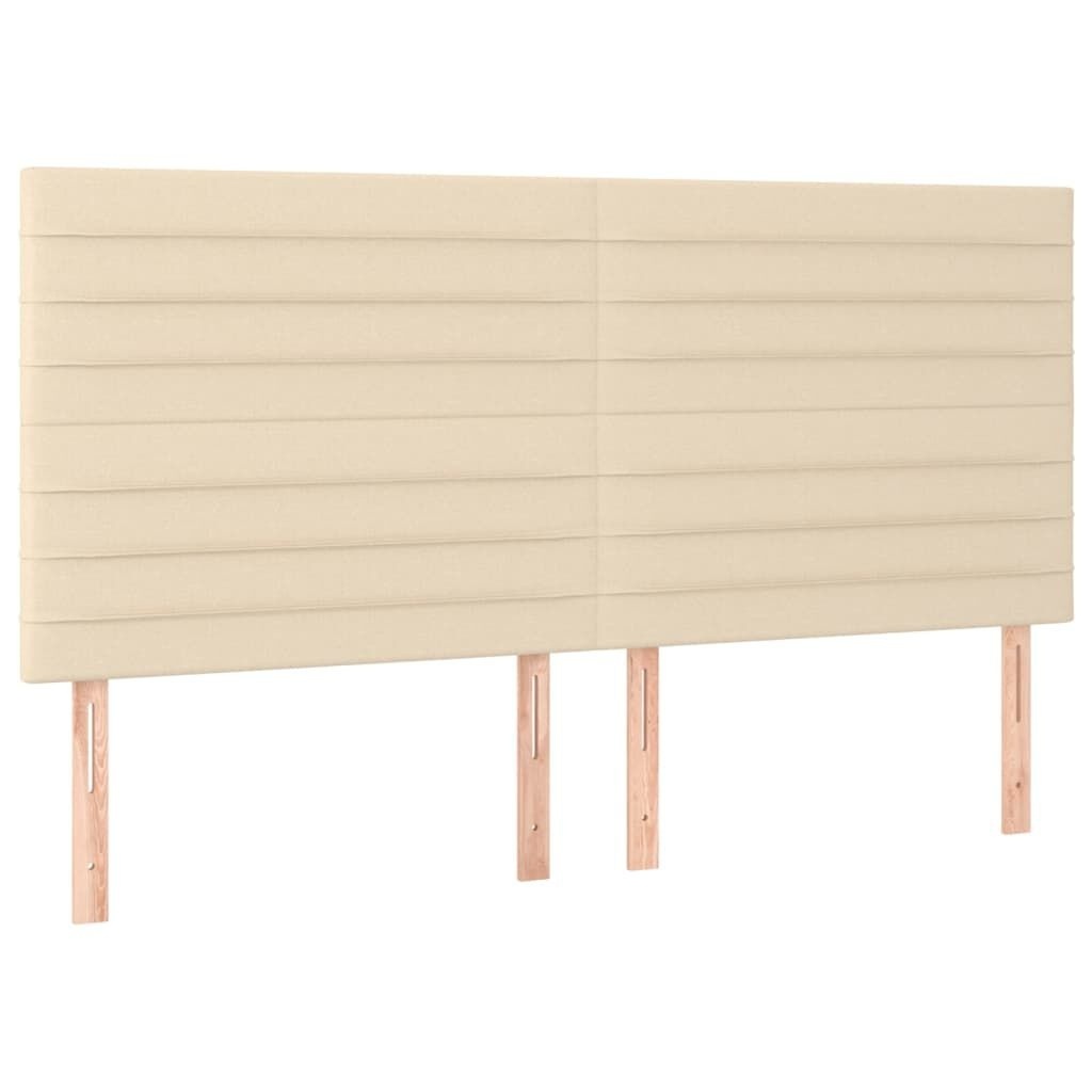 Zagłówek kremowy 180x5x118/128 cm tkanina Lumarko!