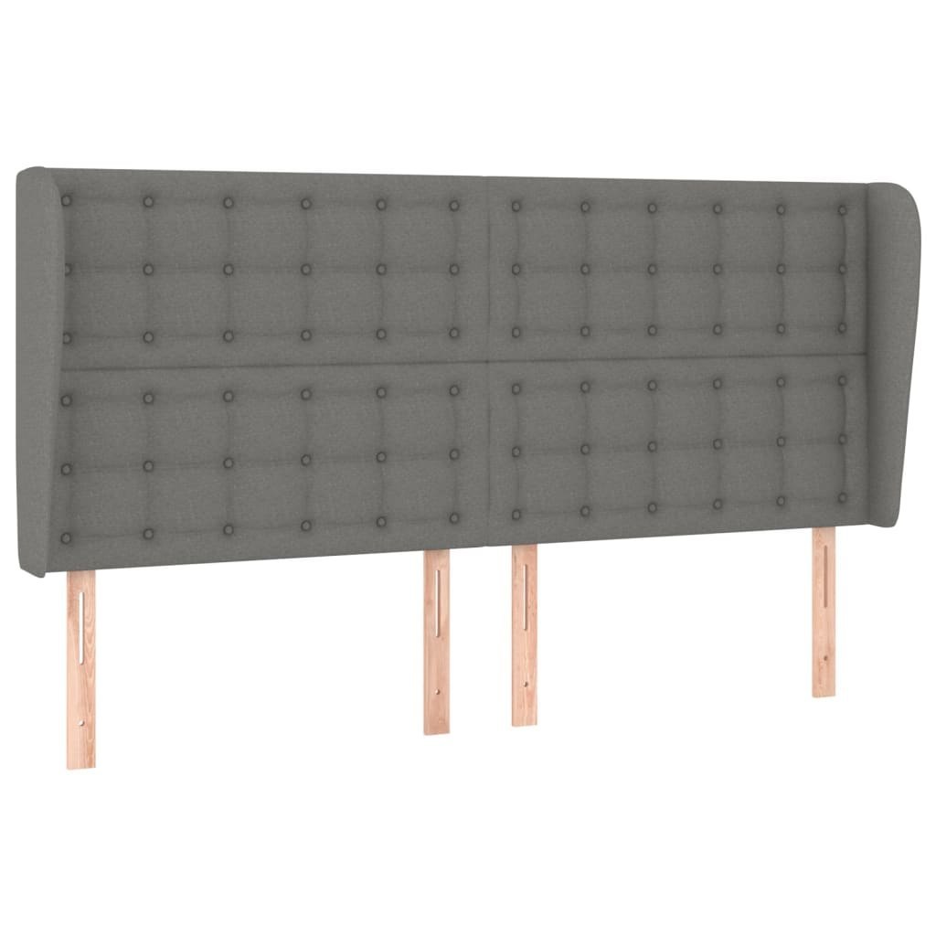 Zagłówek uszak, ciemnoszary, 203x23x118/128 cm, tkanina Lumarko!