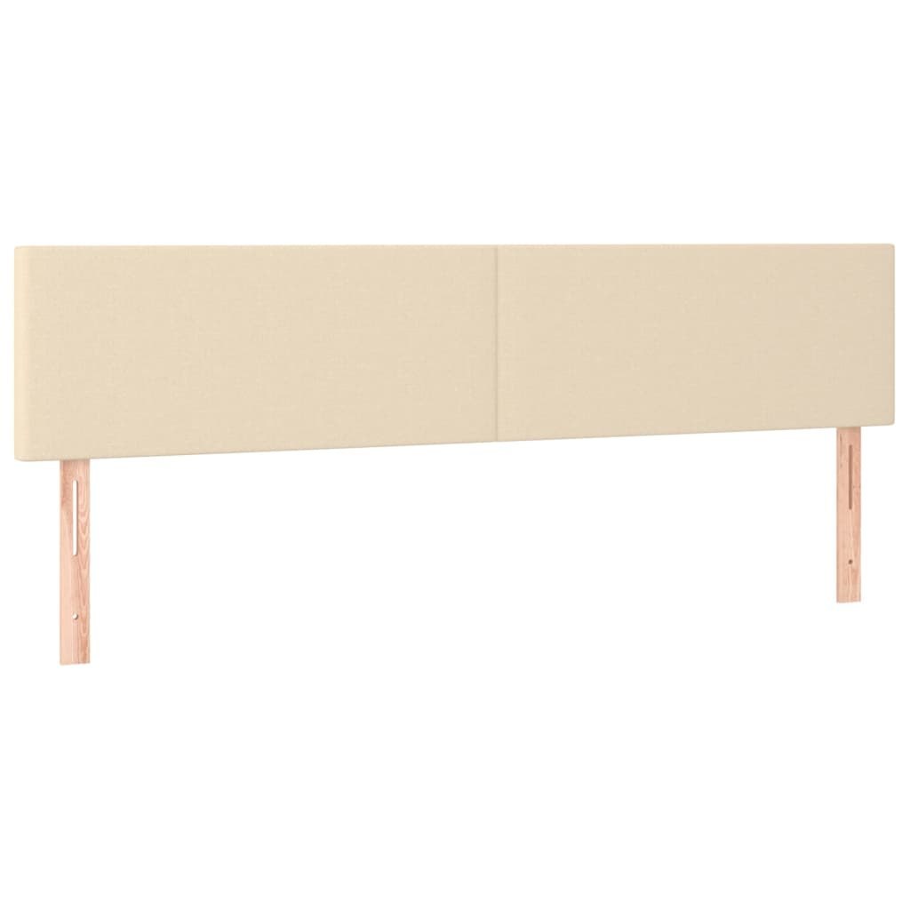 Zagłówek do łóżka z LED, kremowy, 160x5x78/88 cm, tkanina Lumarko!
