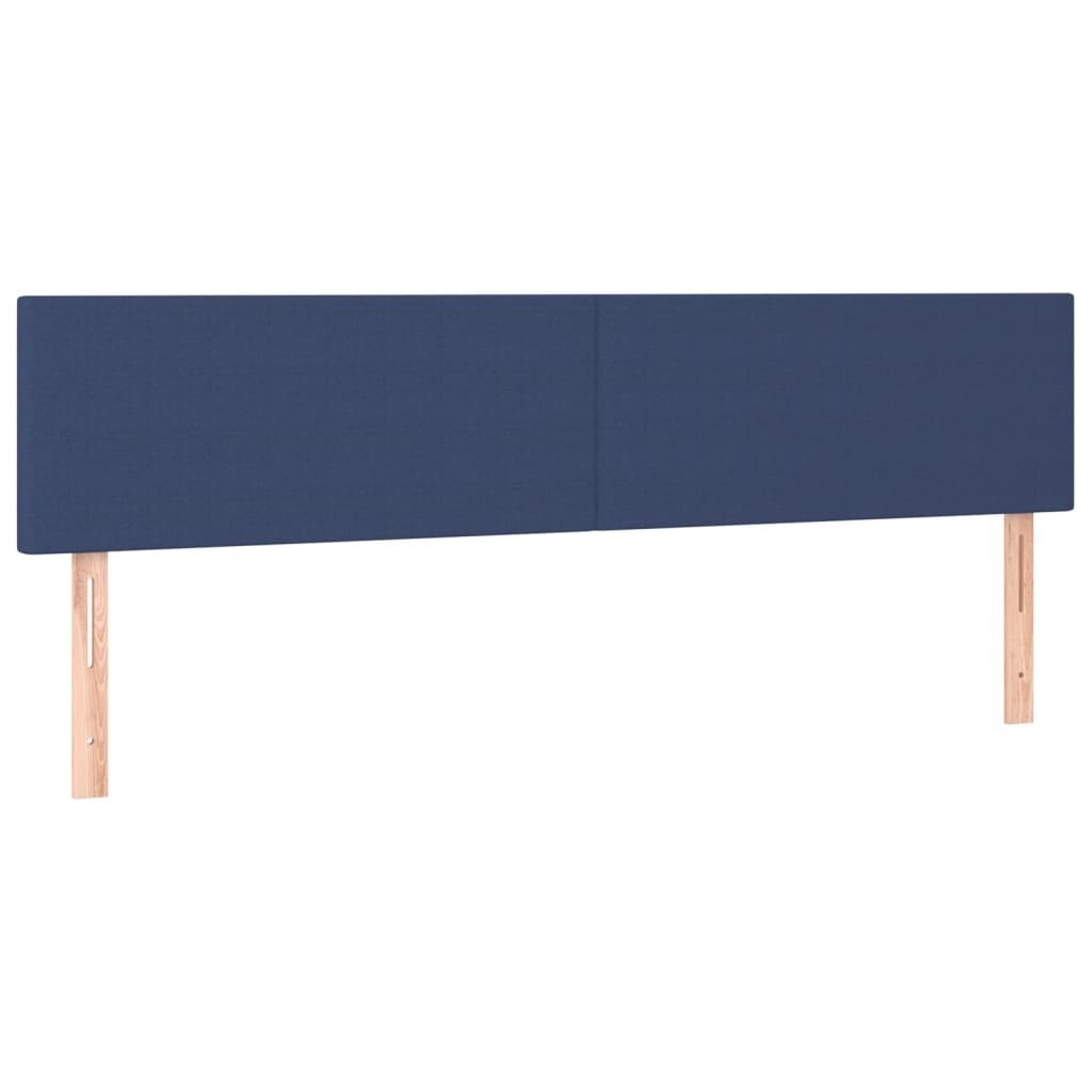 Zagłówek do łóżka z LED, niebieski, 180x5x78/88 cm, tkanina Lumarko!