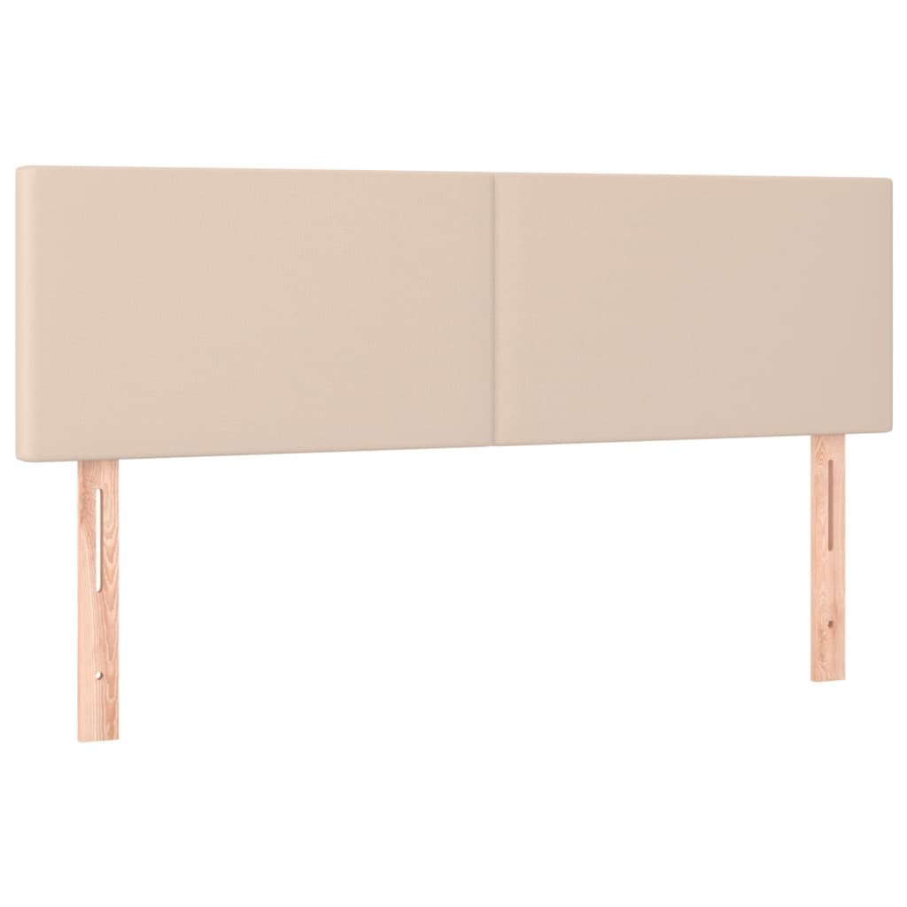 Zagłówek do łóżka z LED, cappuccino, 144x5x78/88 cm, ekoskóra Lumarko!