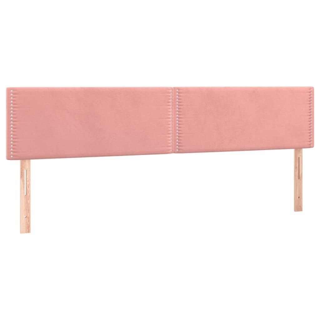 Zagłówek do łóżka z LED, różowy, 200x5x78/88 cm, aksamit Lumarko!