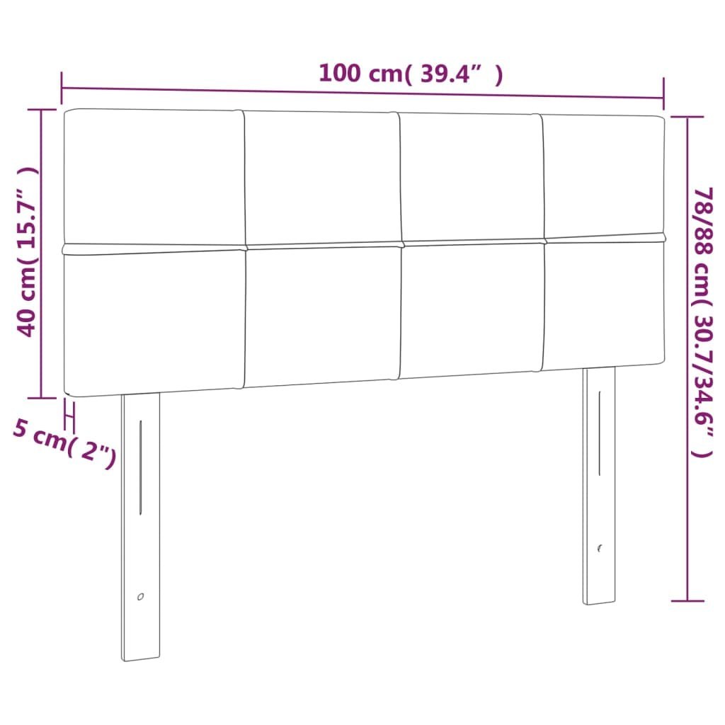 Zagłówek do łóżka z LED, niebieski, 100x5x78/88 cm, tkanina Lumarko!