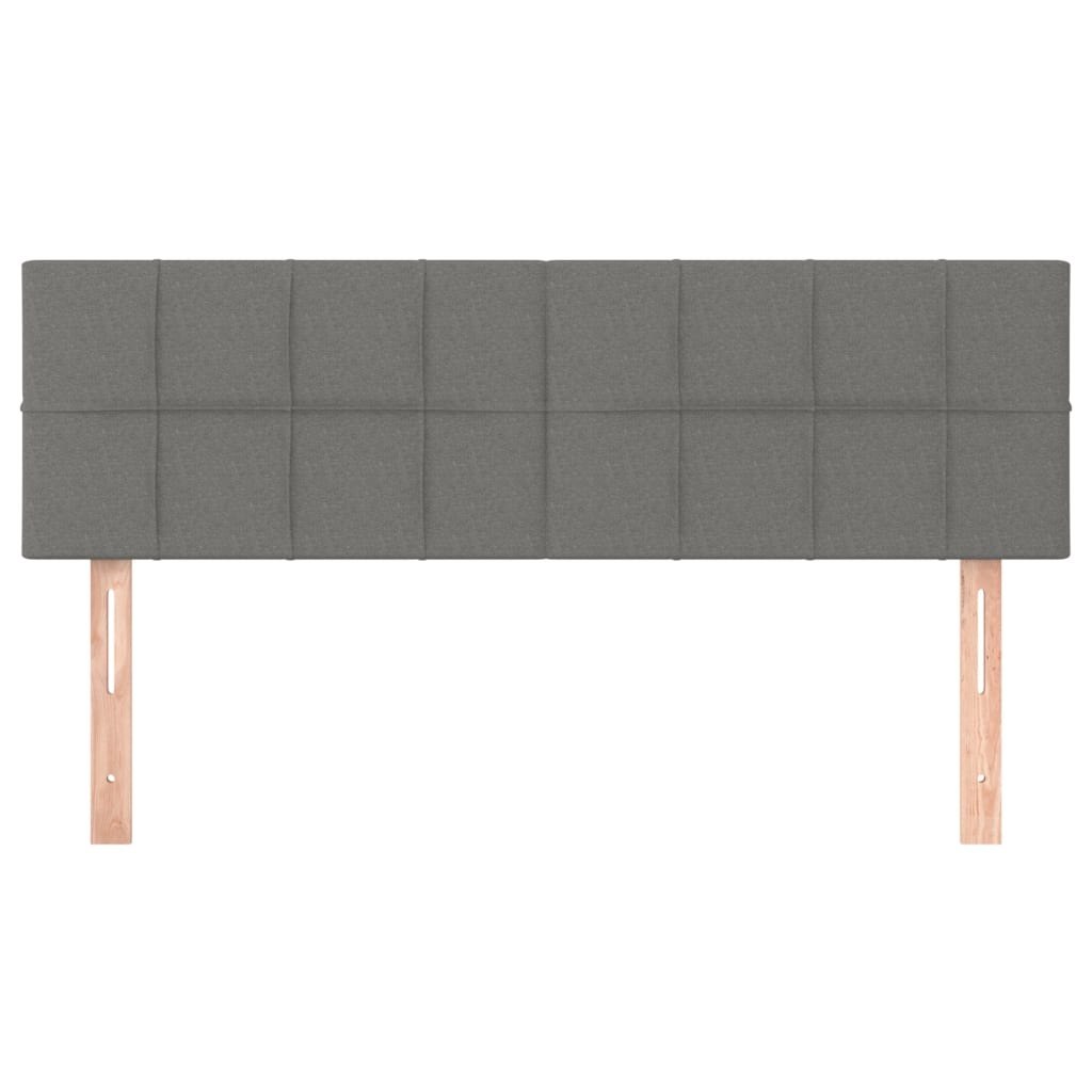 Zagłówek do łóżka z LED, ciemnoszary, 144x5x78/88 cm, tkanina Lumarko!