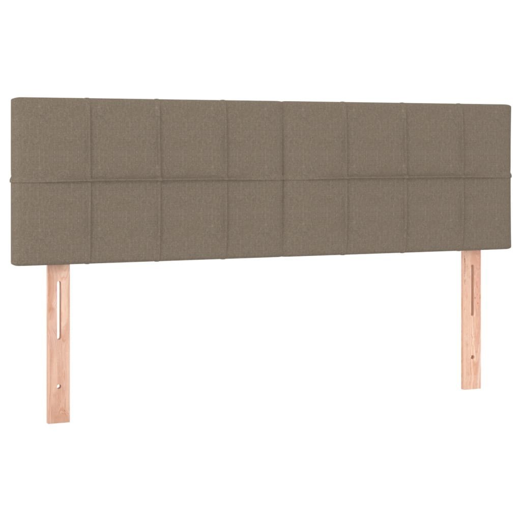 Zagłówek do łóżka z LED, taupe, 144x5x78/88 cm, tkanina Lumarko!