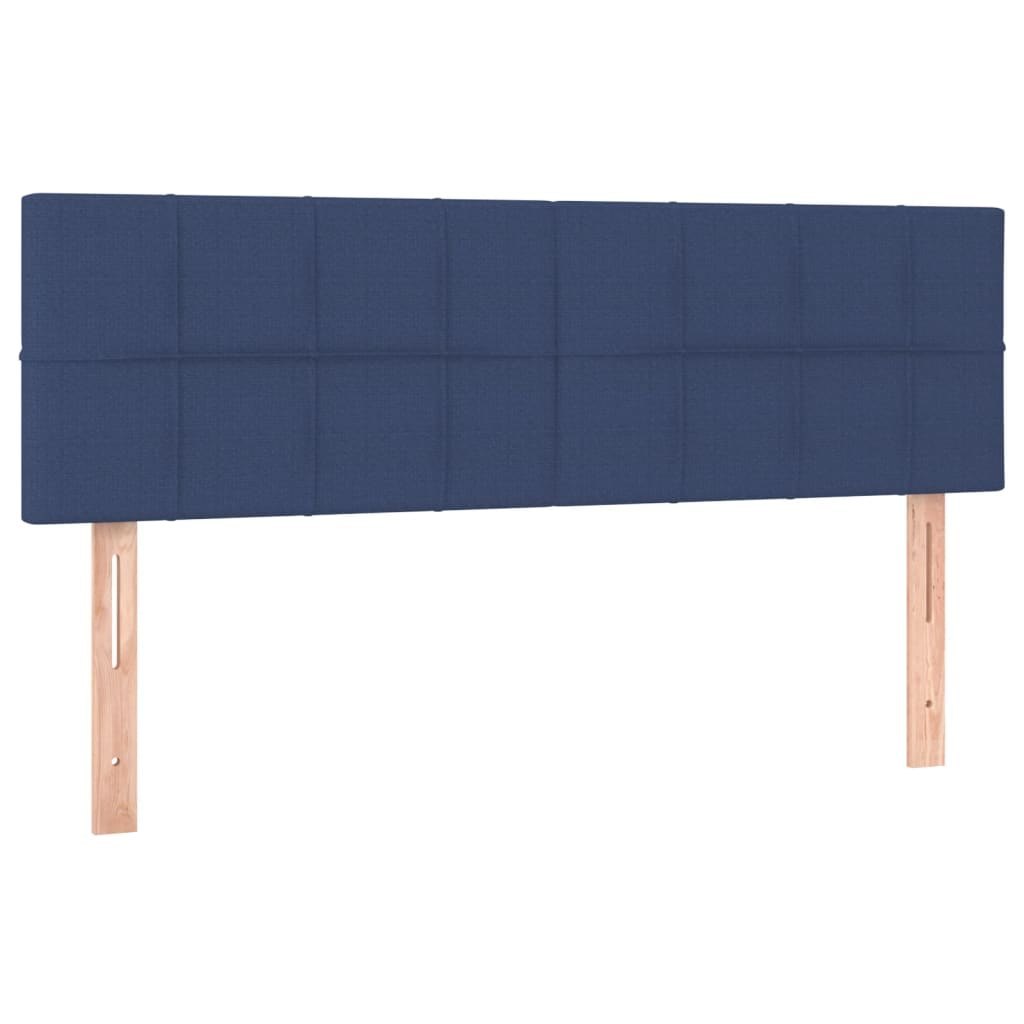 Zagłówek do łóżka z LED, niebieski, 144x5x78/88 cm, tkanina Lumarko!