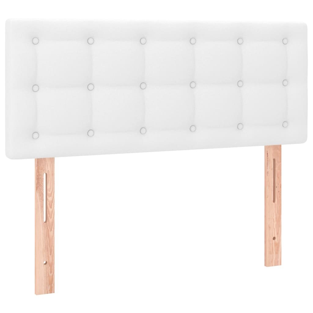 Zagłówek do łóżka z LED, biały, 80x5x78/88 cm, sztuczna skóra Lumarko!