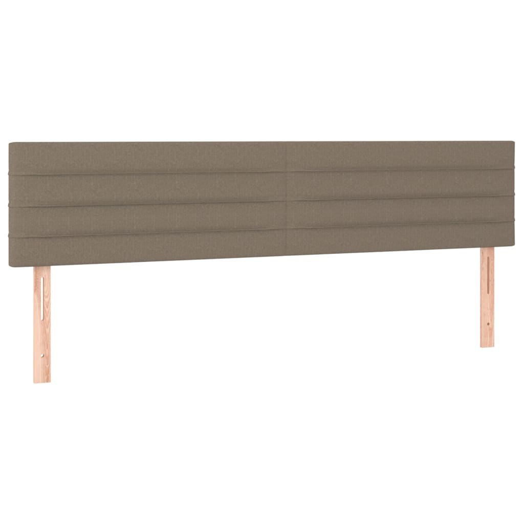 Zagłówek do łóżka z LED, taupe, 180x5x78/88 cm, tkanina Lumarko!
