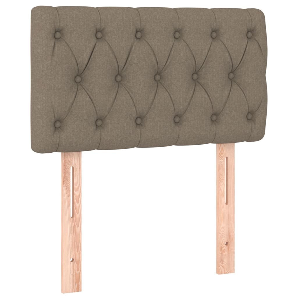 Zagłówek do łóżka z LED, taupe, 80x7x78/88 cm, tkanina Lumarko!