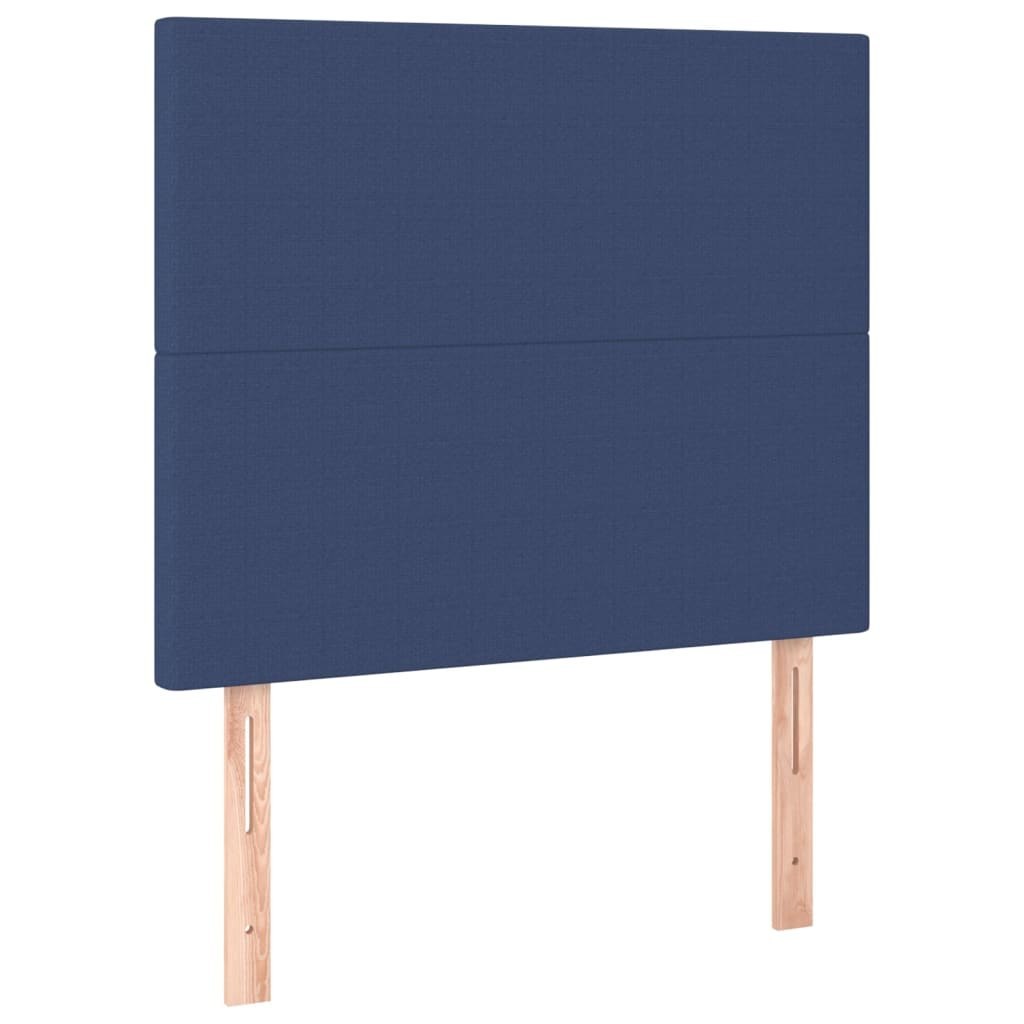Zagłówek do łóżka z LED, niebieski, 80x5x118/128 cm, tkanina Lumarko!
