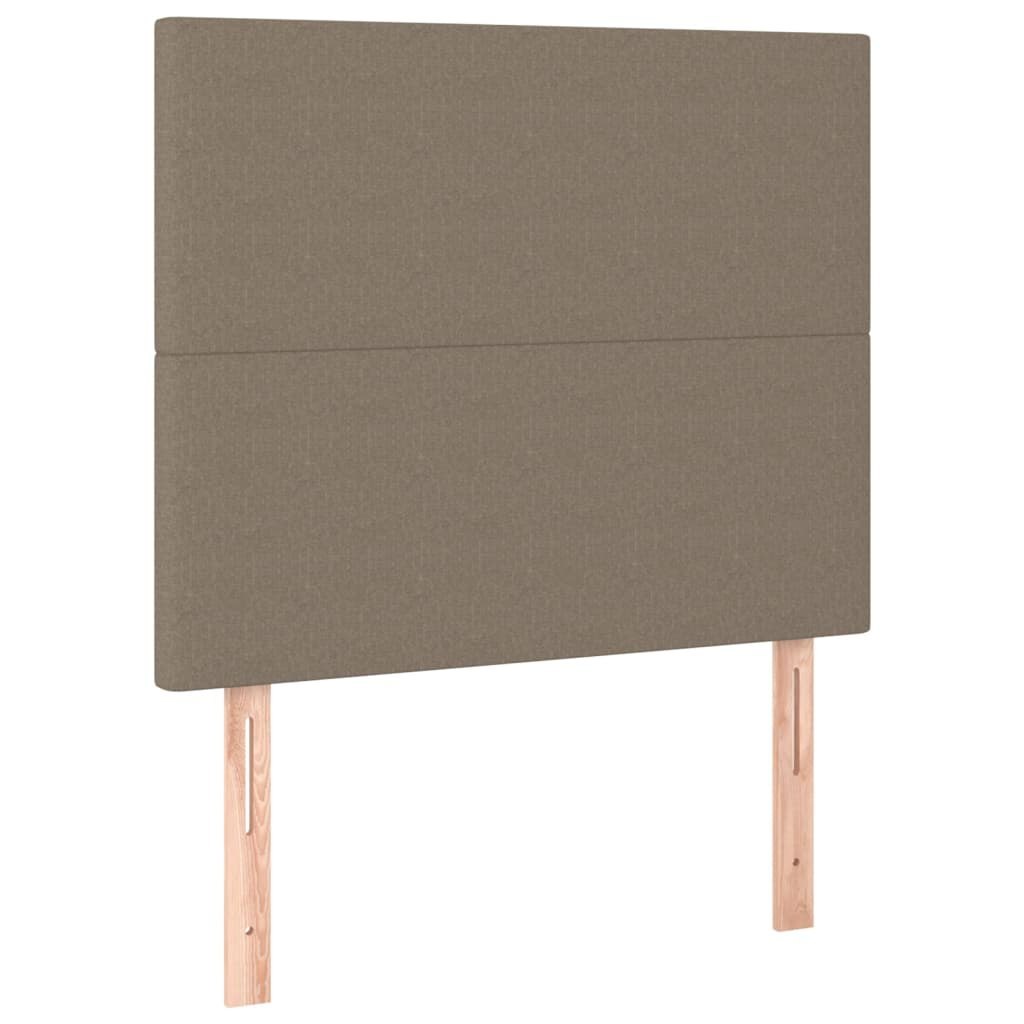 Zagłówek do łóżka z LED, taupe, 100x5x118/128 cm, tkanina Lumarko!