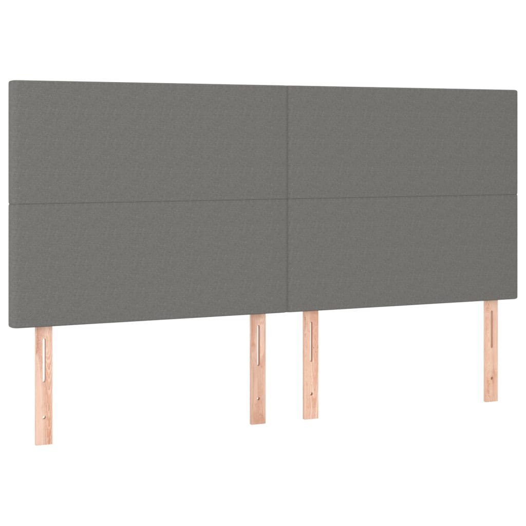 Zagłówek do łóżka z LED, ciemnoszary, 180x5x118/128 cm, tkanina Lumarko!