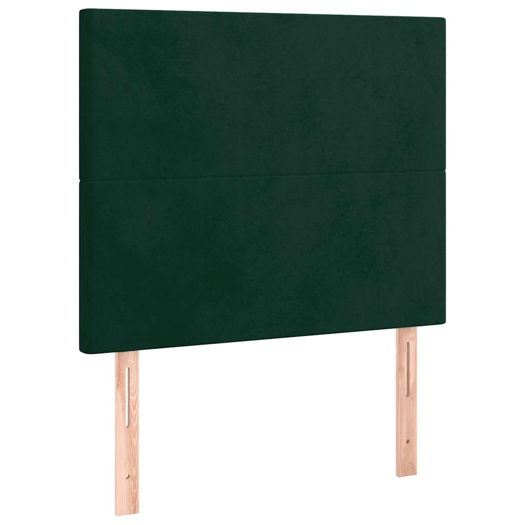 Zagłówek do łóżka z LED, ciemnozielony, 80x5x118/128cm, aksamit Lumarko!