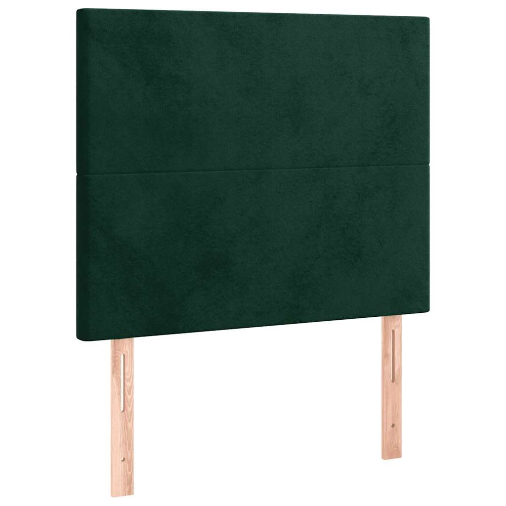 Zagłówek do łóżka z LED, ciemnozielony, 100x5x118/128 cm Lumarko!