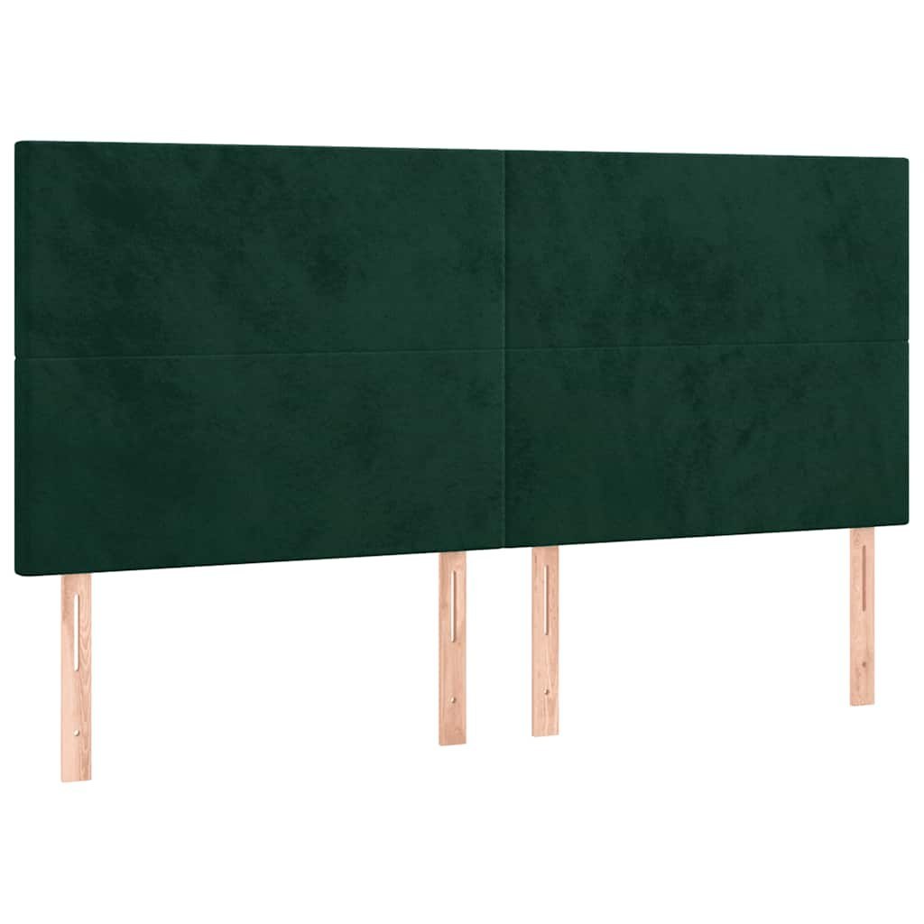 Zagłówek do łóżka z LED, ciemnozielony, 180x5x118/128 cm Lumarko!