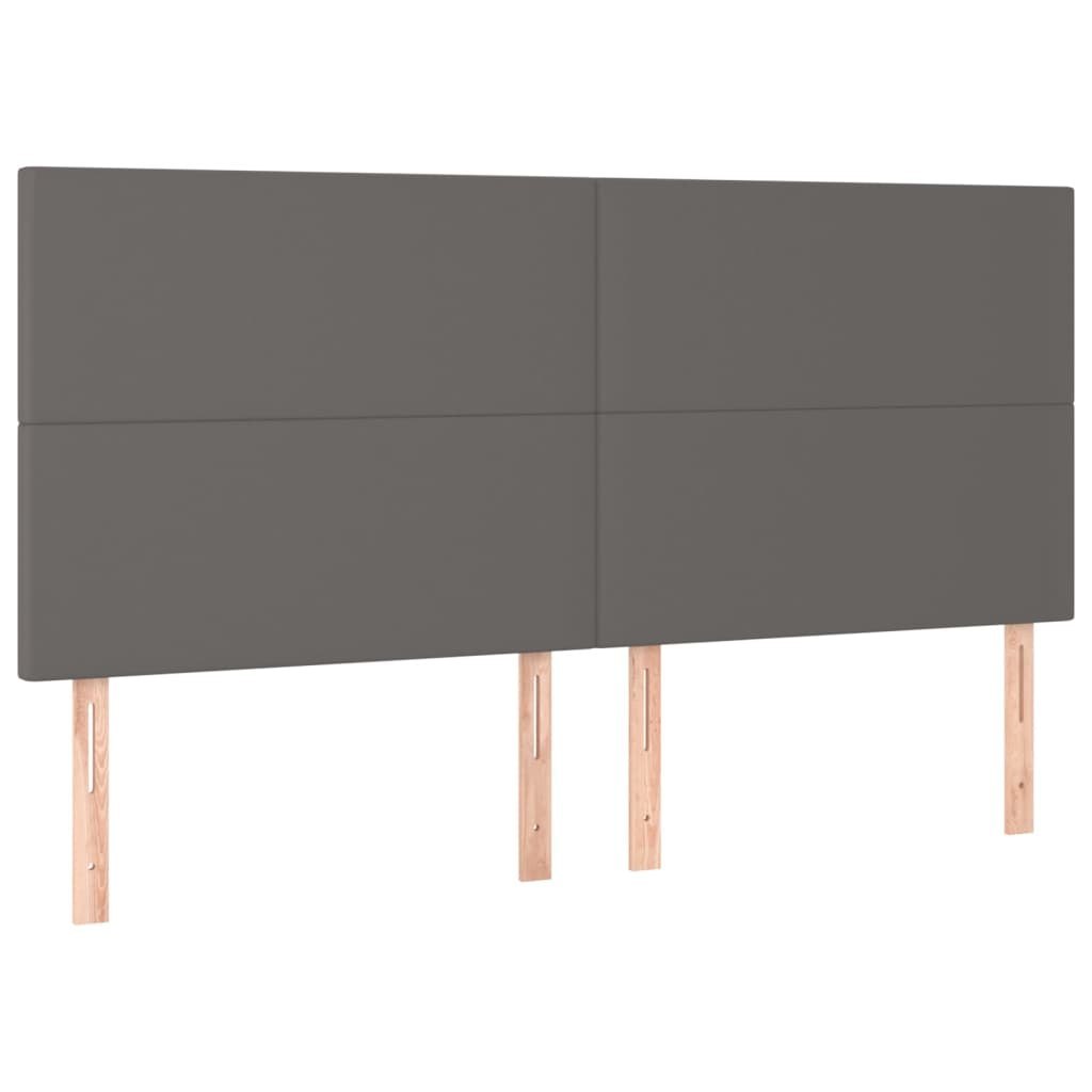 Zagłówek do łóżka, szary, 180x5x118/128 cm, sztuczna skóra Lumarko!