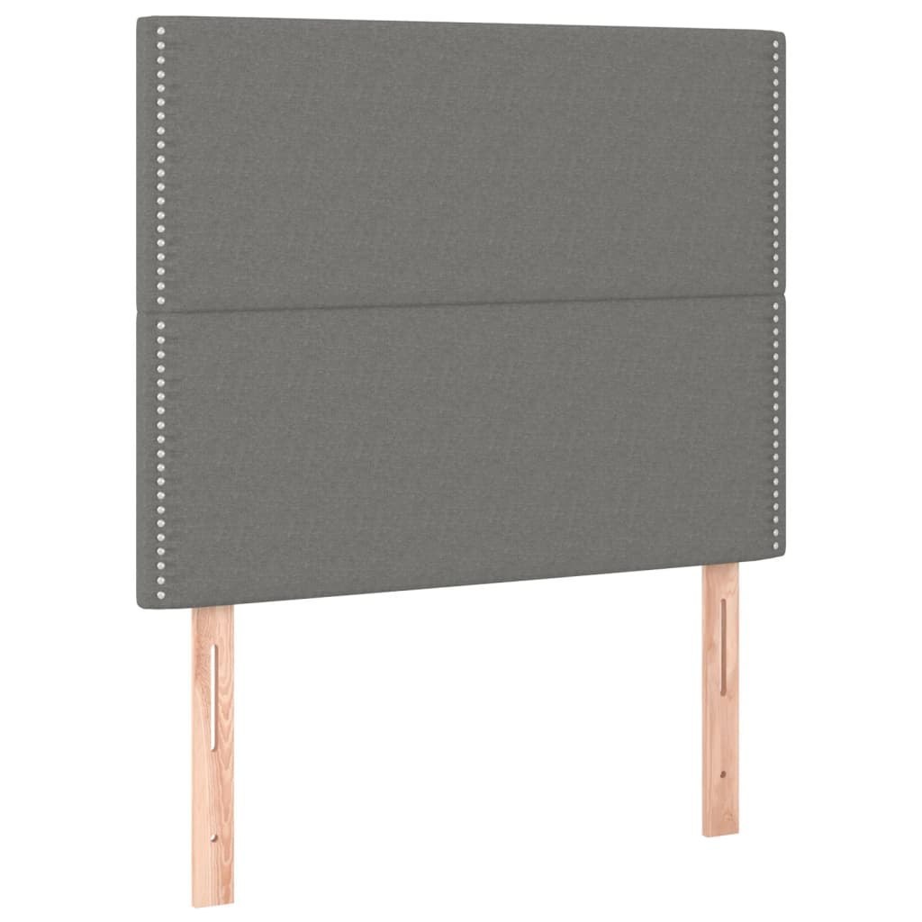 Zagłówek do łóżka z LED, ciemnoszary, 90x5x118/128 cm, tkanina Lumarko!