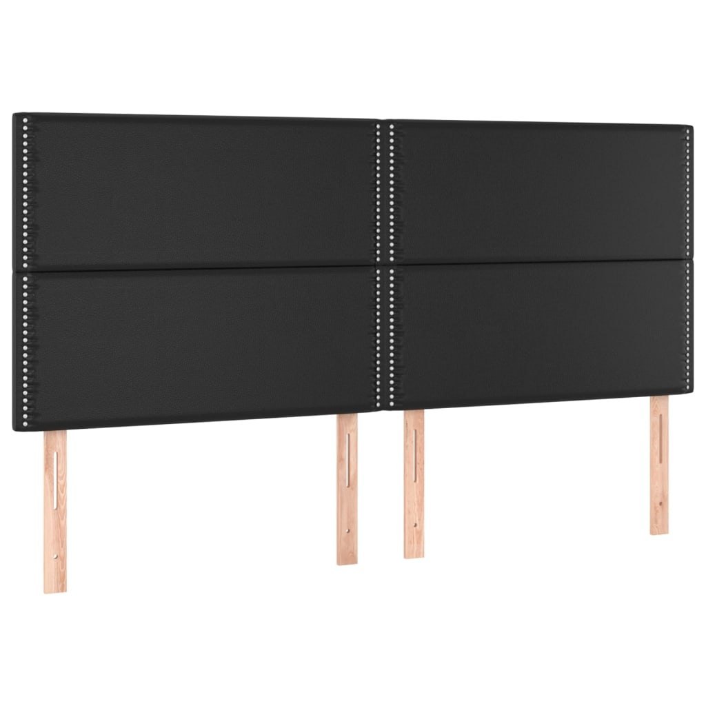 Zagłówek do łóżka, czarny, 180x5x118/128 cm, sztuczna skóra Lumarko!