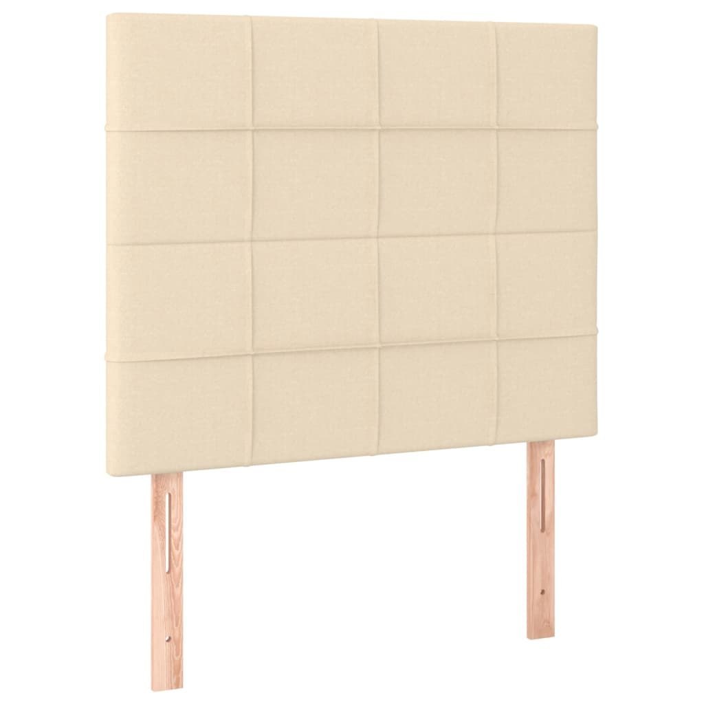 Zagłówek do łóżka z LED, kremowy, 90x5x118/128 cm, tkanina Lumarko!