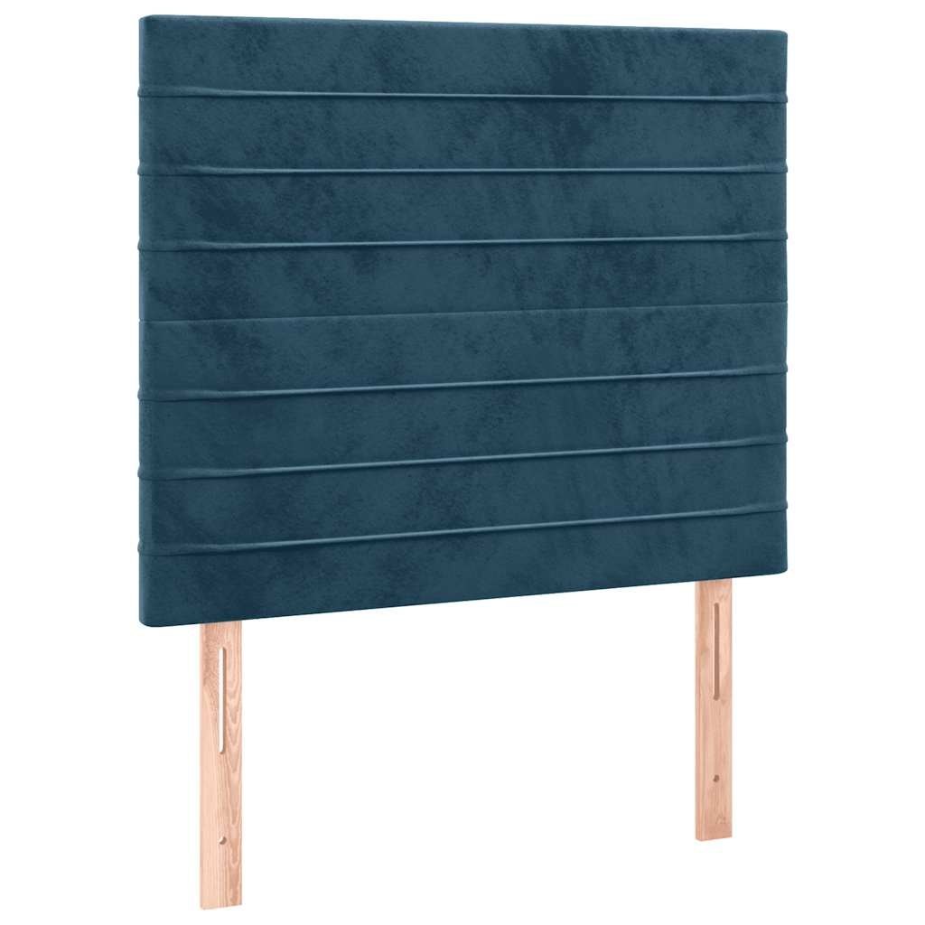 Zagłówek do łóżka z LED, ciemnoniebieski, 80x5x118/128 cm Lumarko!