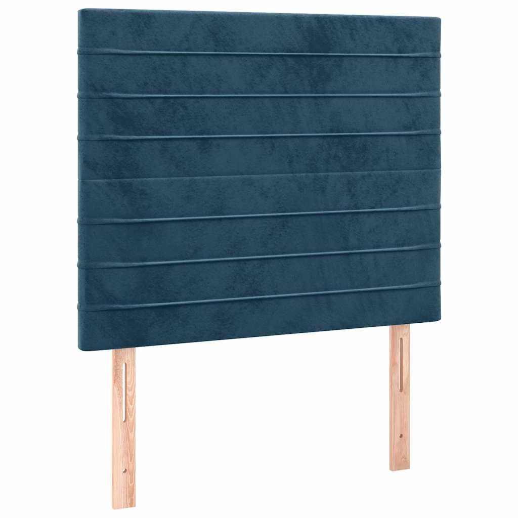Zagłówek do łóżka z LED, ciemnoniebieski, 100x5x118/128 cm Lumarko!