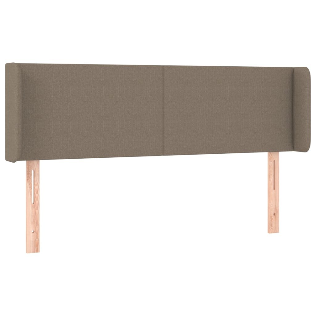 Zagłówek do łóżka z LED, taupe, 147x16x78/88 cm, tkanina Lumarko!