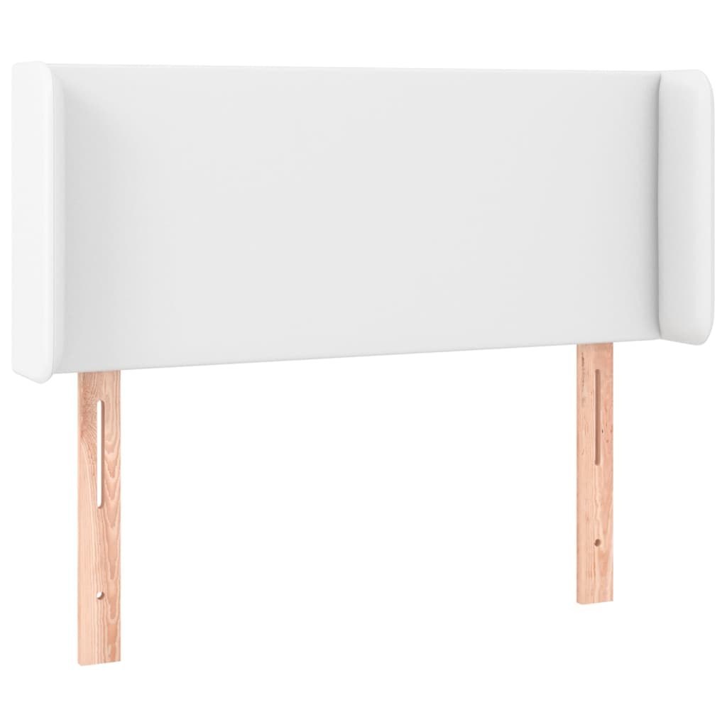 Zagłówek do łóżka z LED, biały, 103x16x78/88 cm, sztuczna skóra Lumarko!