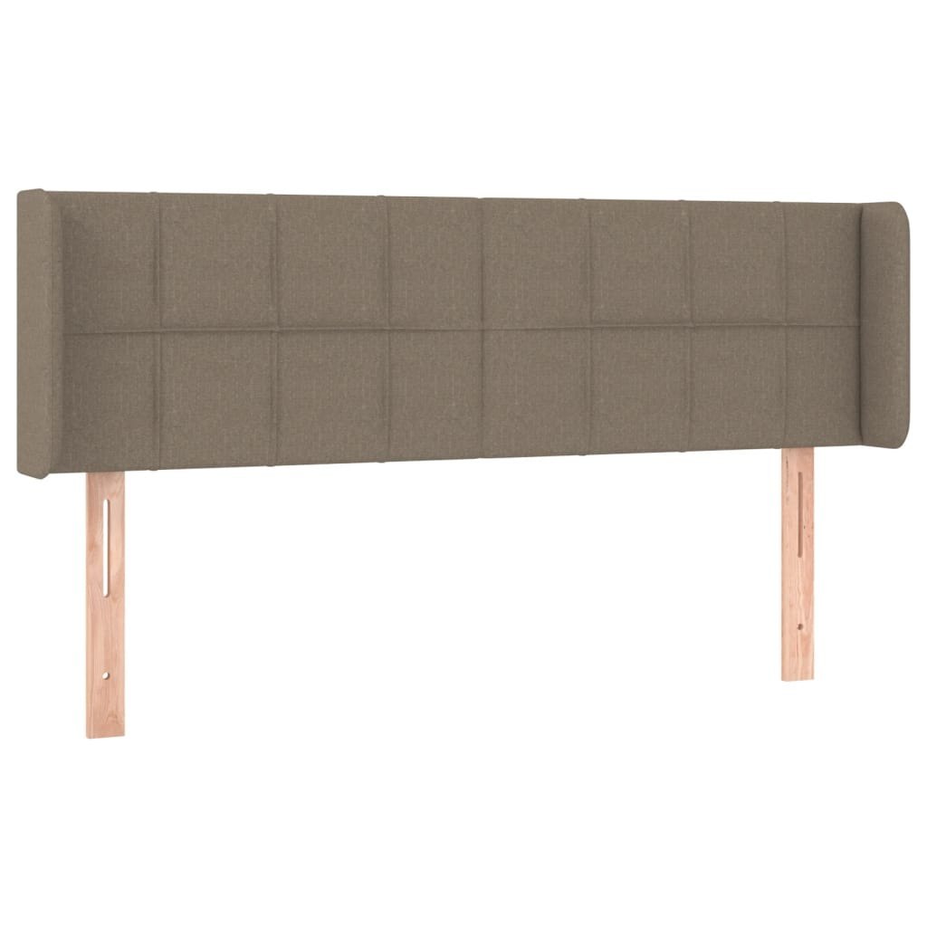 Zagłówek do łóżka z LED, taupe, 147x16x78/88 cm, tkanina Lumarko!