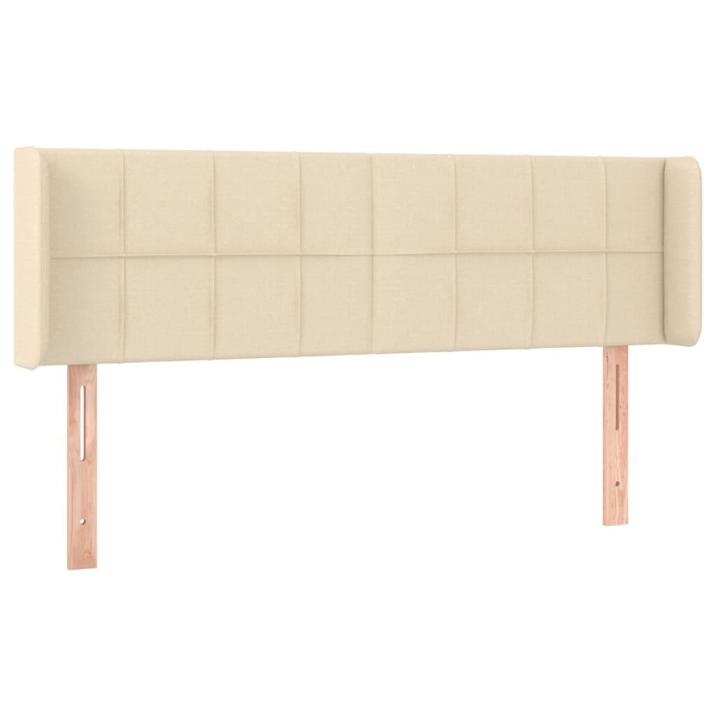 Zagłówek do łóżka z LED, kremowy, 147x16x78/88 cm, tkanina Lumarko!