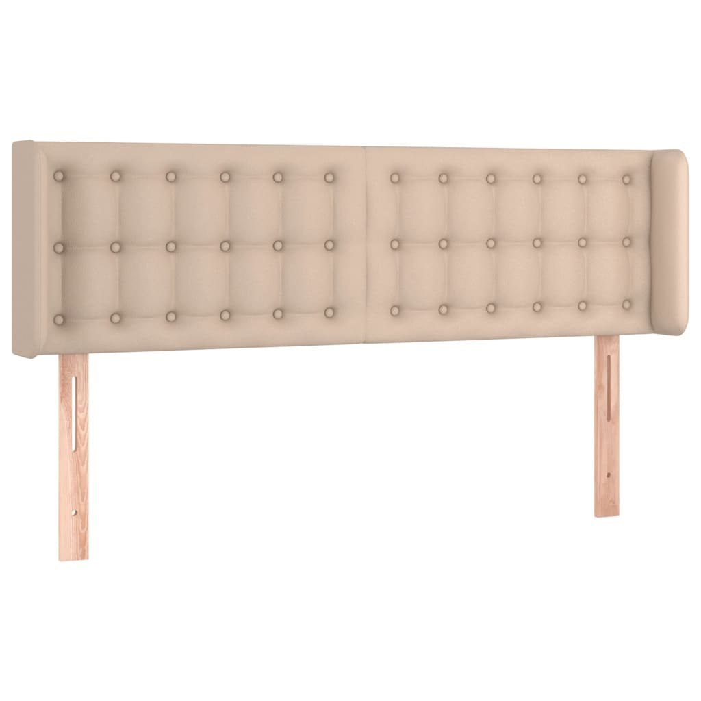 Zagłówek do łóżka z LED, cappuccino, 147x16x78/88 cm, ekoskóra Lumarko!