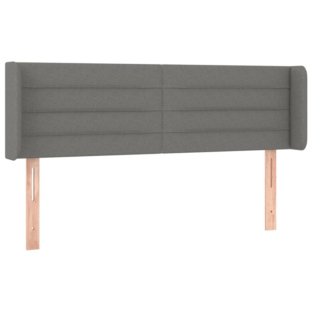 Zagłówek do łóżka z LED, ciemnoszary, 147x16x78/88 cm, tkanina Lumarko!