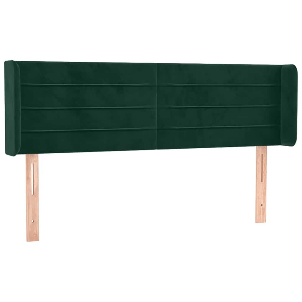 Zagłówek do łóżka z LED, ciemnozielony, 147x16x78/88cm, aksamit Lumarko!