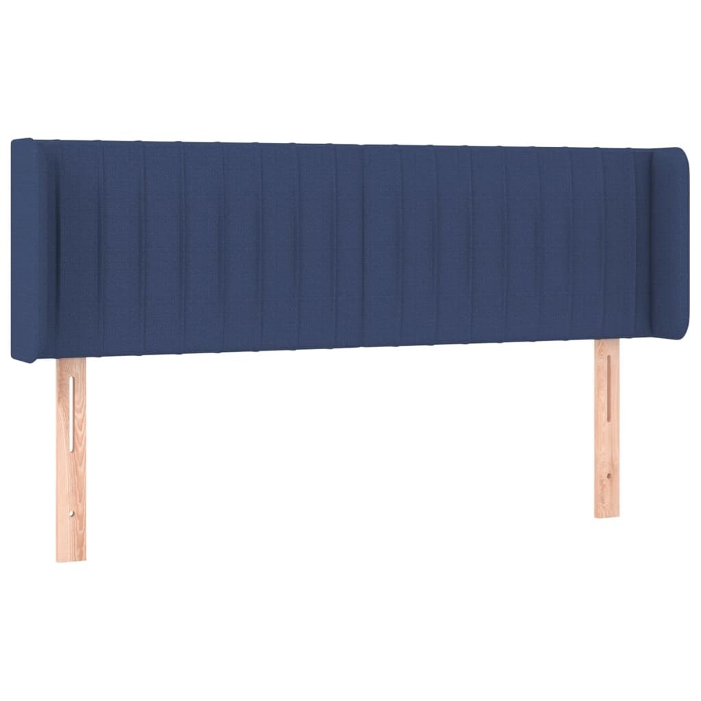 Zagłówek do łóżka z LED, niebieski, 147x16x78/88 cm, tkanina Lumarko!