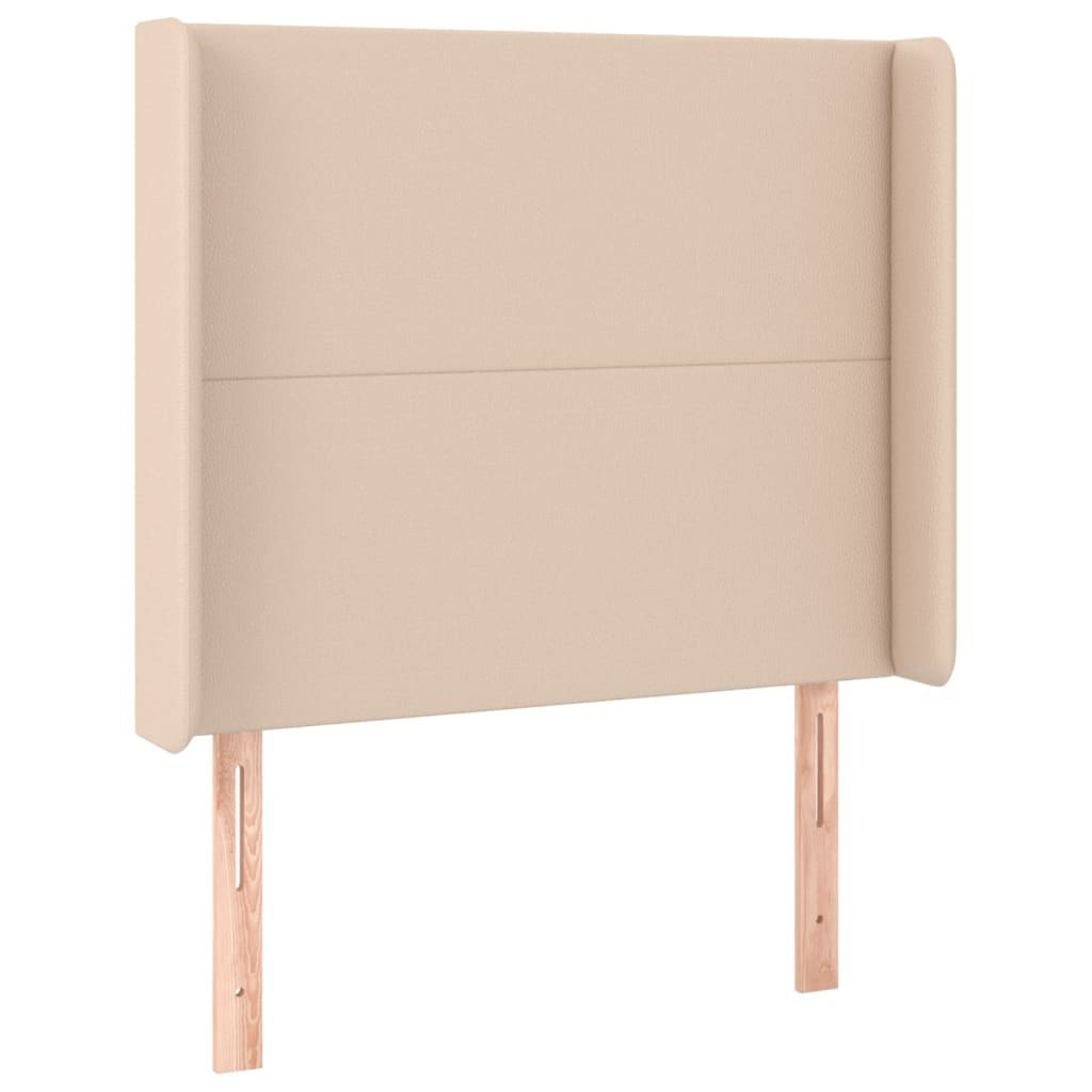 Zagłówek do łóżka z LED, cappuccino, 93x16x118/128 cm, ekoskóra Lumarko!