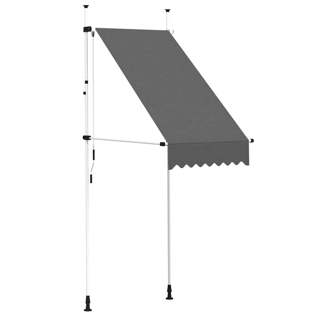 Markiza zwijana ręcznie, 100 cm, antracytowa