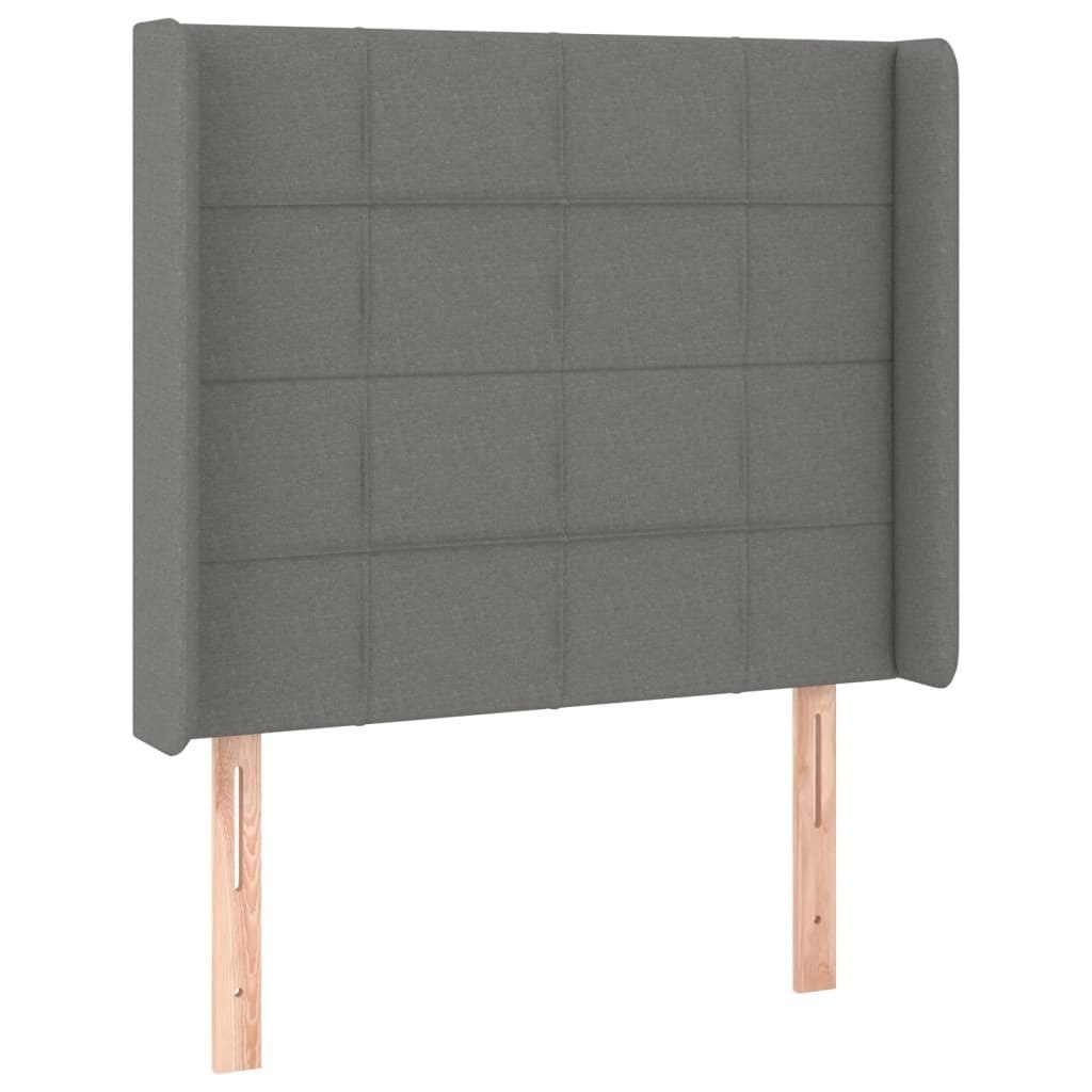 Zagłówek do łóżka z LED, ciemnoszary, 93x16x118/128 cm, tkanina Lumarko!