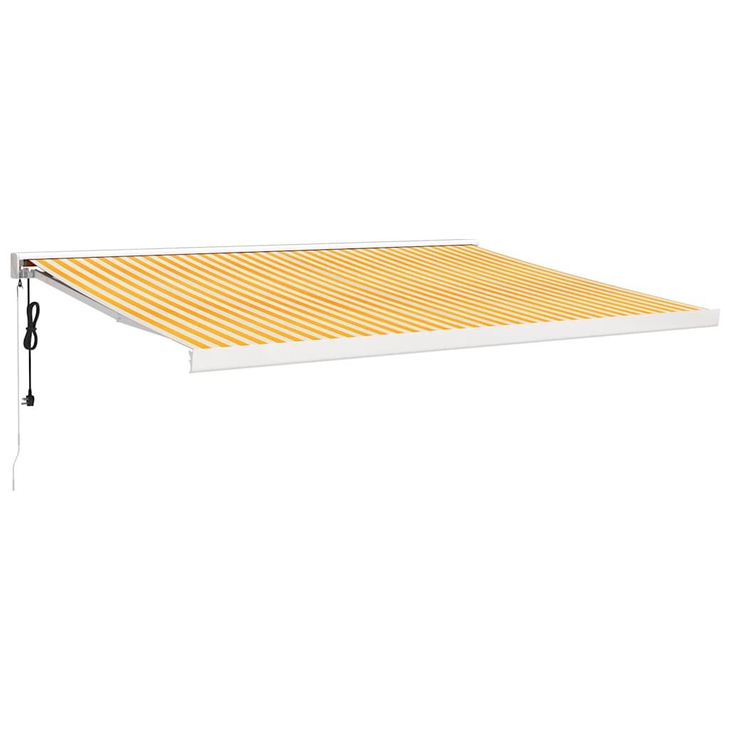 Zwijana markiza, żółto-biała, 4,5x3 m, tkanina i aluminium Lumarko!