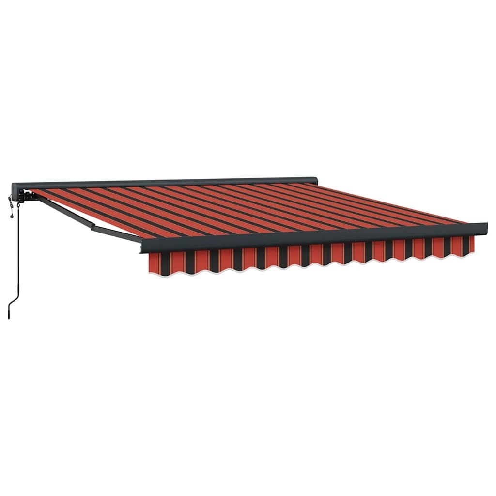 Zwijana markiza pomarańcz i brąz, 3,5x2,5 m tkanina i aluminium Lumarko!