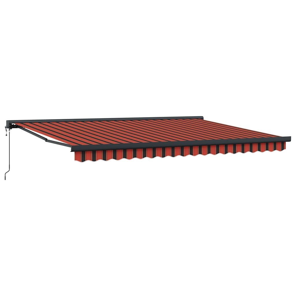 Zwijana markiza pomarańcz i brąz, 4,5x3 m tkanina i aluminium Lumarko!