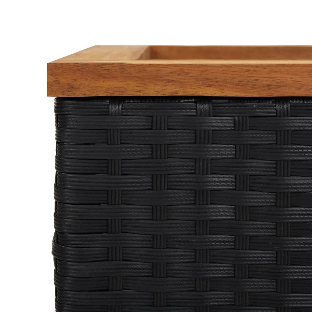 Donica, czarna, 80x40x80 cm, polirattan Lumarko!
