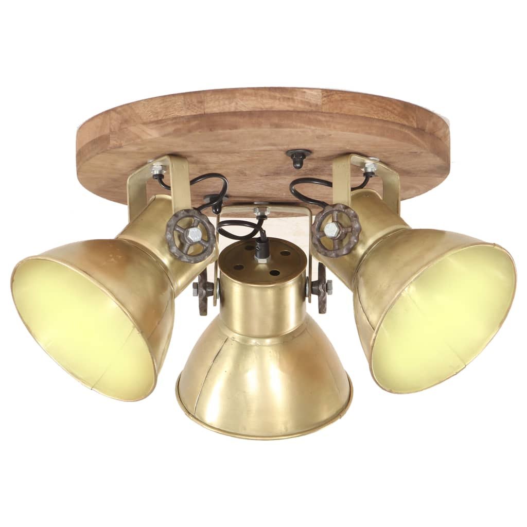 Industrialna lampa sufitowa, 25 W, mosiądz, 42x27 cm, E27 Lumarko!