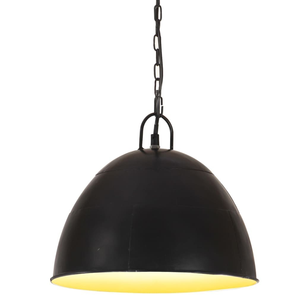 Industrialna lampa wisząca, 25 W, czarna, okrągła, 31 cm, E27 Lumarko!