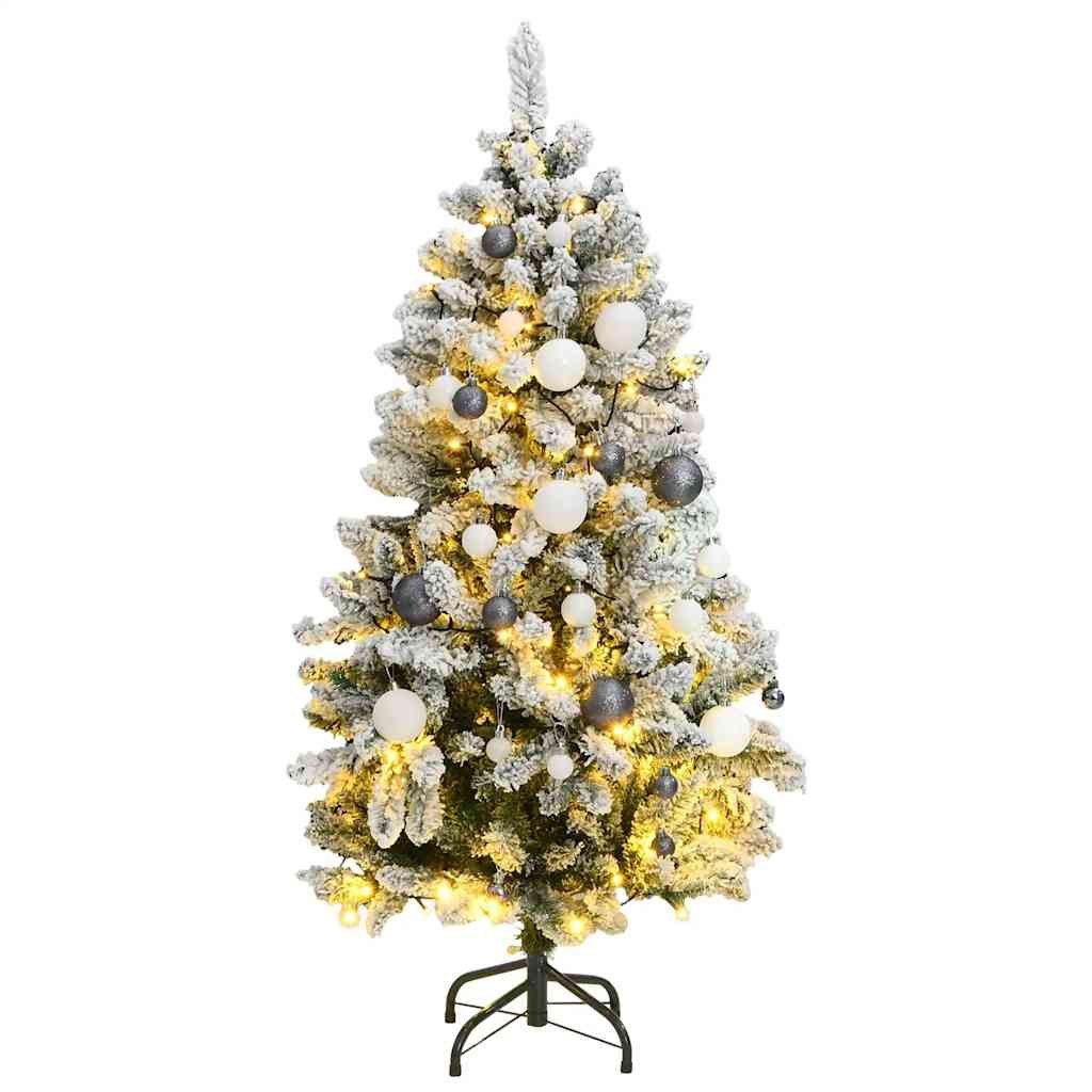 Sztuczna choinka na zawiasach, 150 lampek LED i bombki, 120 cm Lumarko!