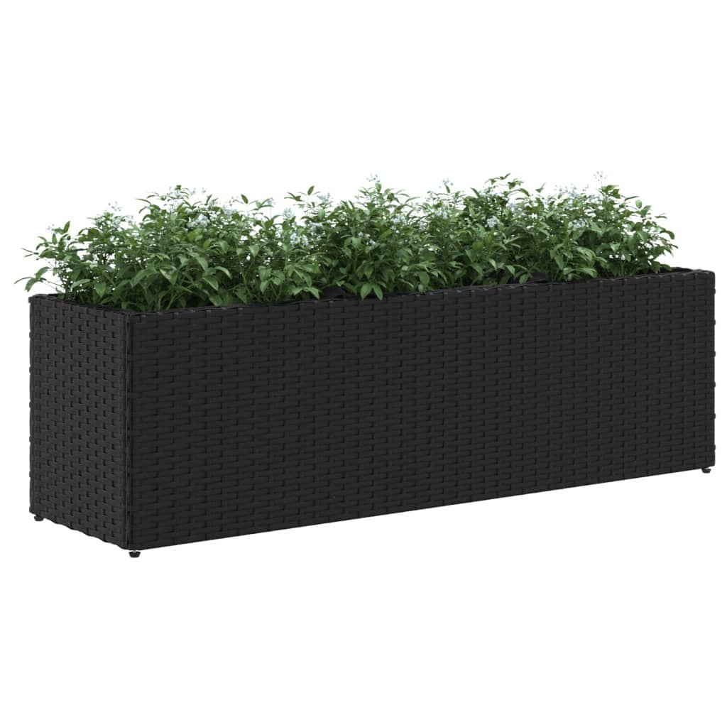 Donice ogrodowe z 3 wkładami, 2 szt., czarne, 105x30x32 cm Lumarko!