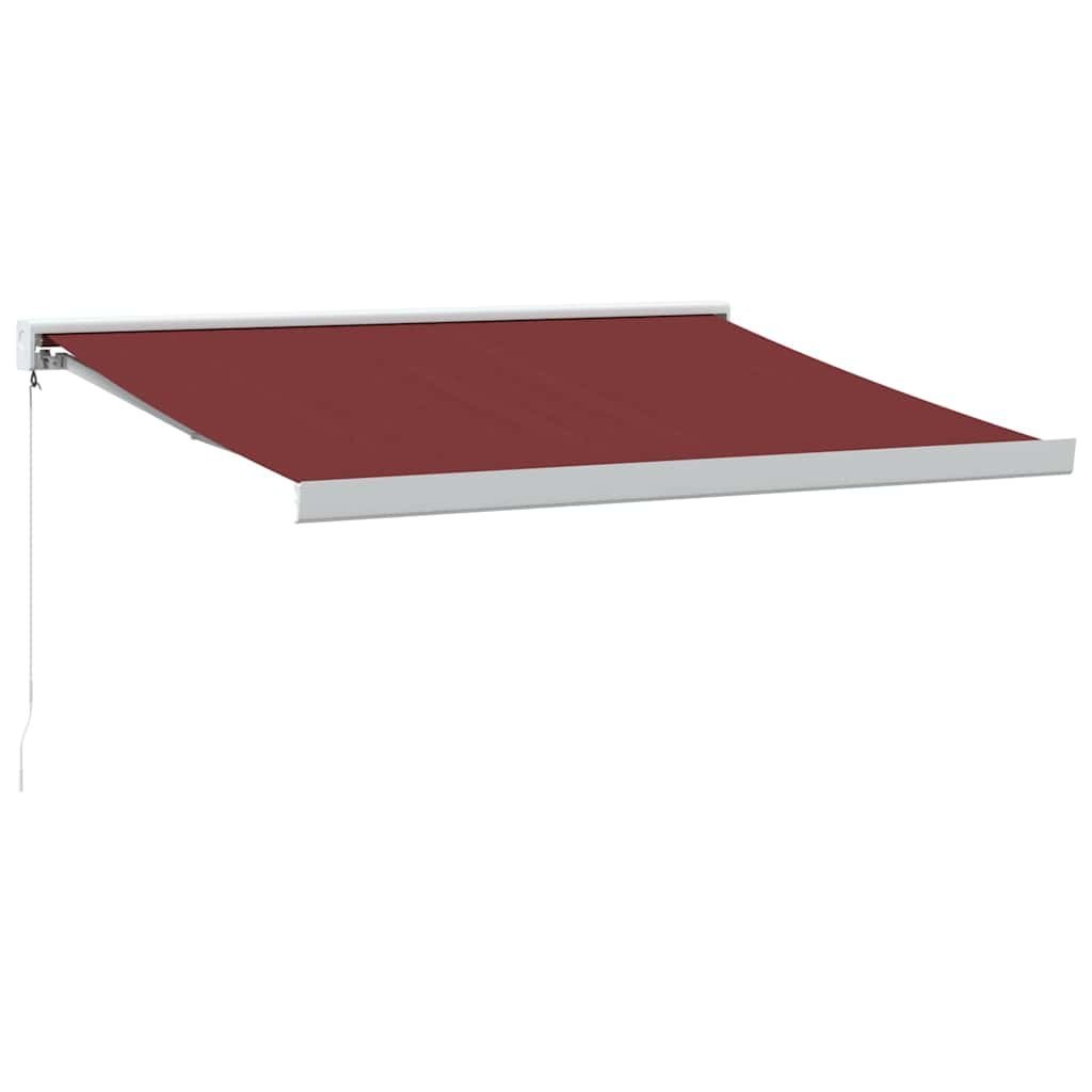 Ręcznie zwijana markiza, burgundowa, 350x250 cm Lumarko!