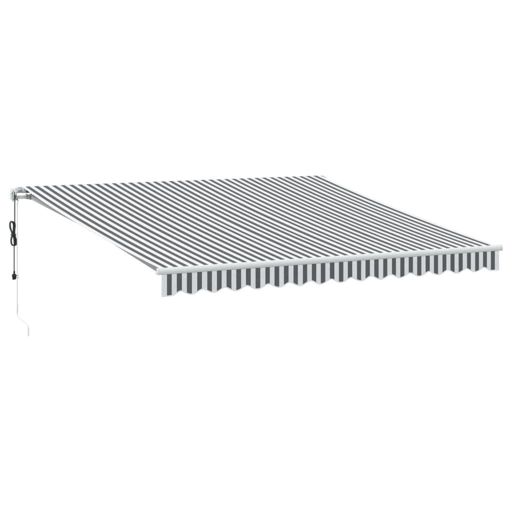 Automatyczna markiza z LED, antracytowo-biała, 400x350 cm Lumarko!