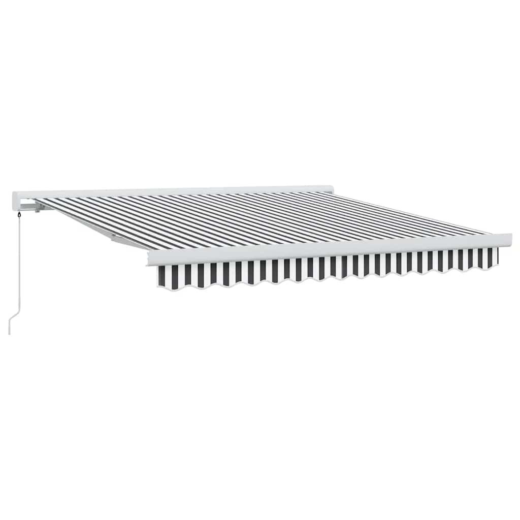Zwijana markiza, antracytowo-biała, 3x2,5m, tkanina i aluminium Lumarko!
